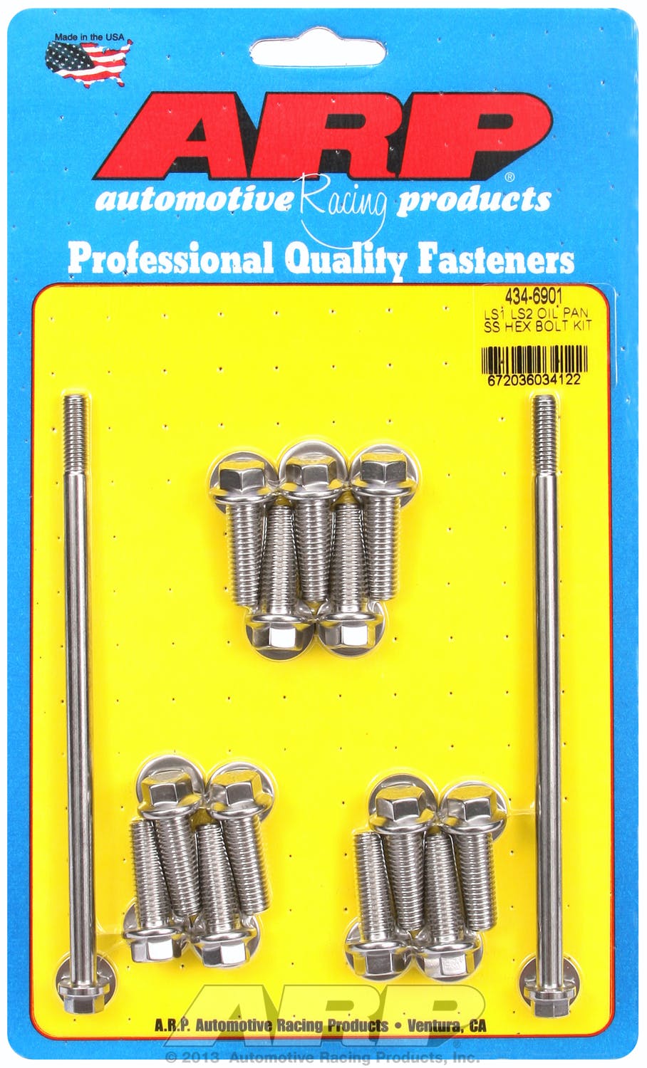 ARP 434-6901 Stainless Steel hex oil pan bolt kit