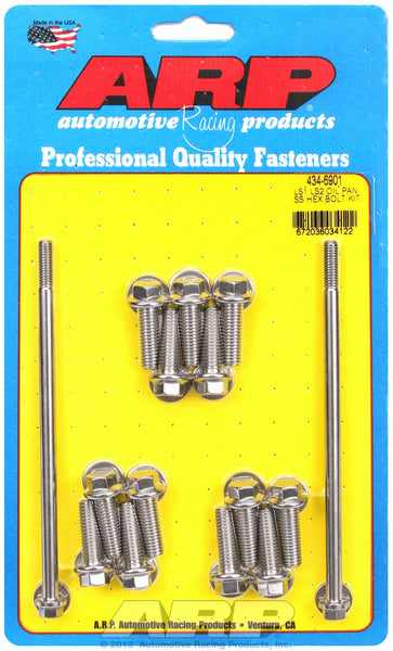 ARP 434-6901 Stainless Steel hex oil pan bolt kit