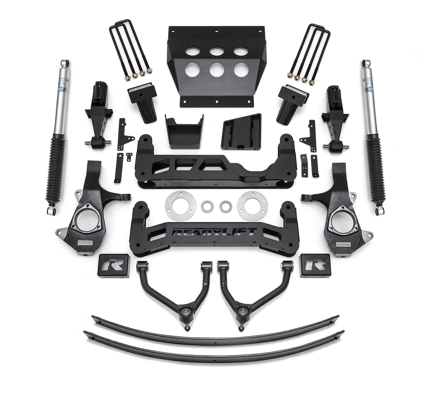 ReadyLift 44-3491 2014-2018 9'' Big Lift Kit for Cast Steel OE Upper Control Arms with Bilstein Shocks