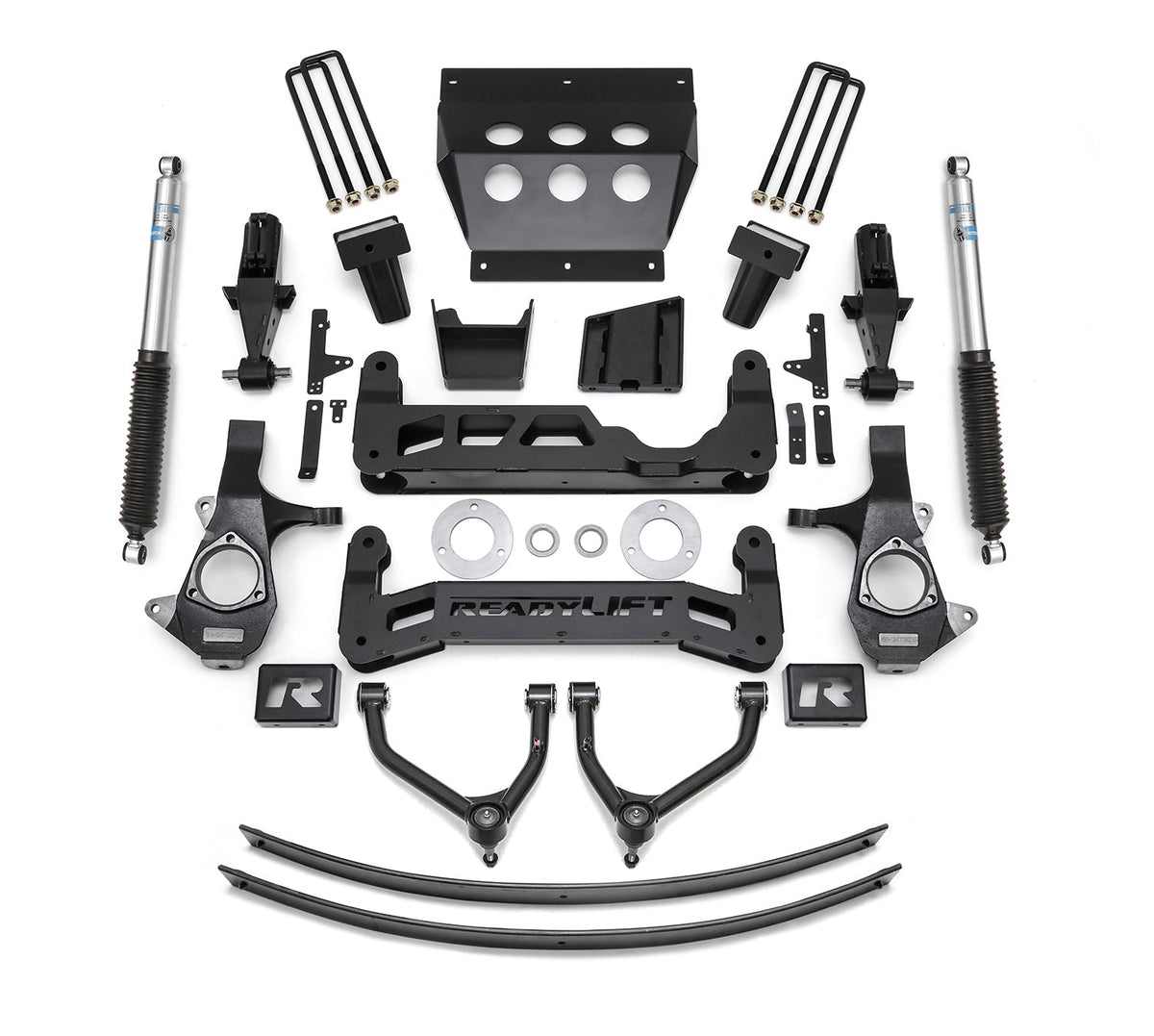 ReadyLift 44-3491 2014-2018 9'' Big Lift Kit for Cast Steel OE Upper Control Arms with Bilstein Shocks