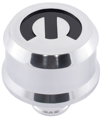 PROFORM 440-441 Slant-Edge Aluminum Breather Cap; Recessed Mopar Emblem; Push-In; Polished