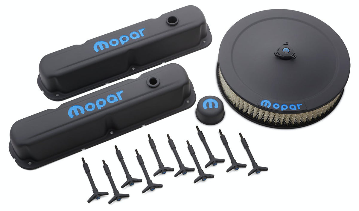 PROFORM 440-758 MOPAR Engine Dress-Up Kit, Chrysler Small Block (LA) Engines; Black Crinkle