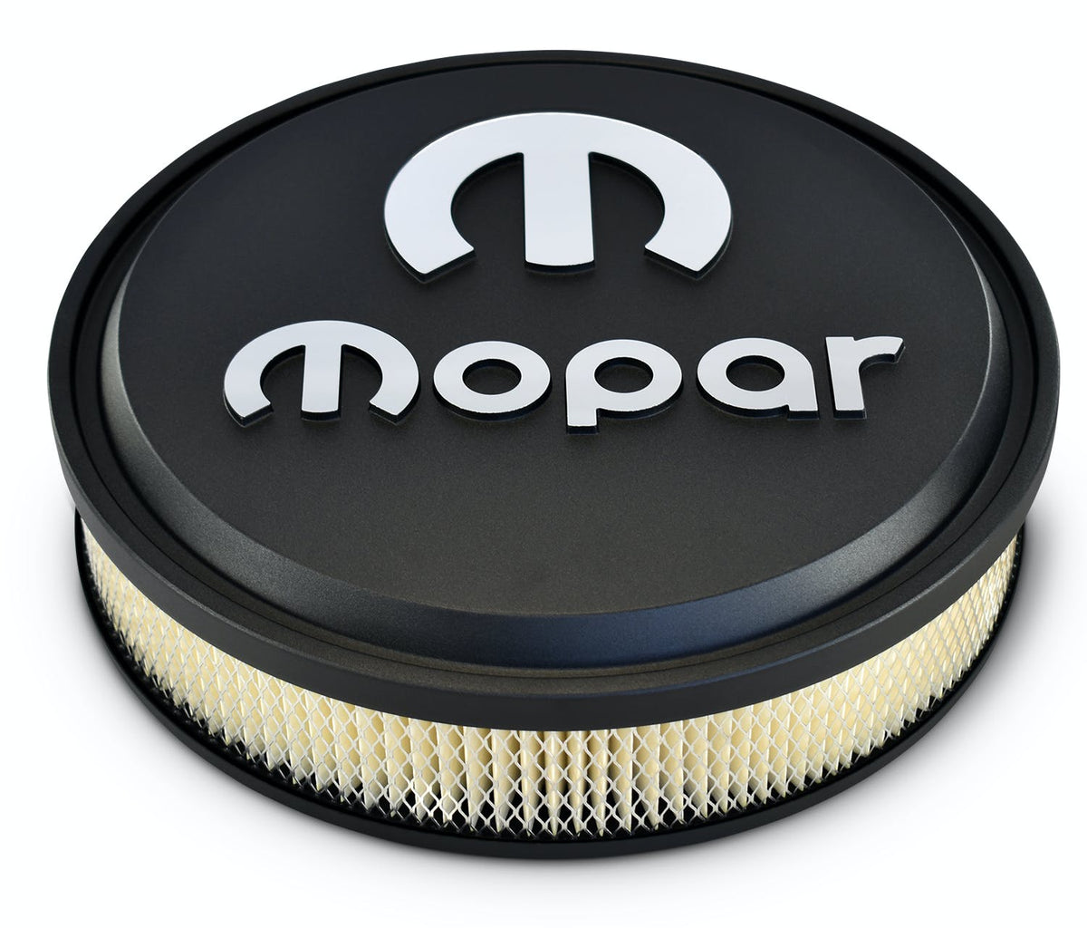 PROFORM 440-830 MOPAR Slant-Edge Air Cleaner Kit; Black Crinkle; Raised Emblem