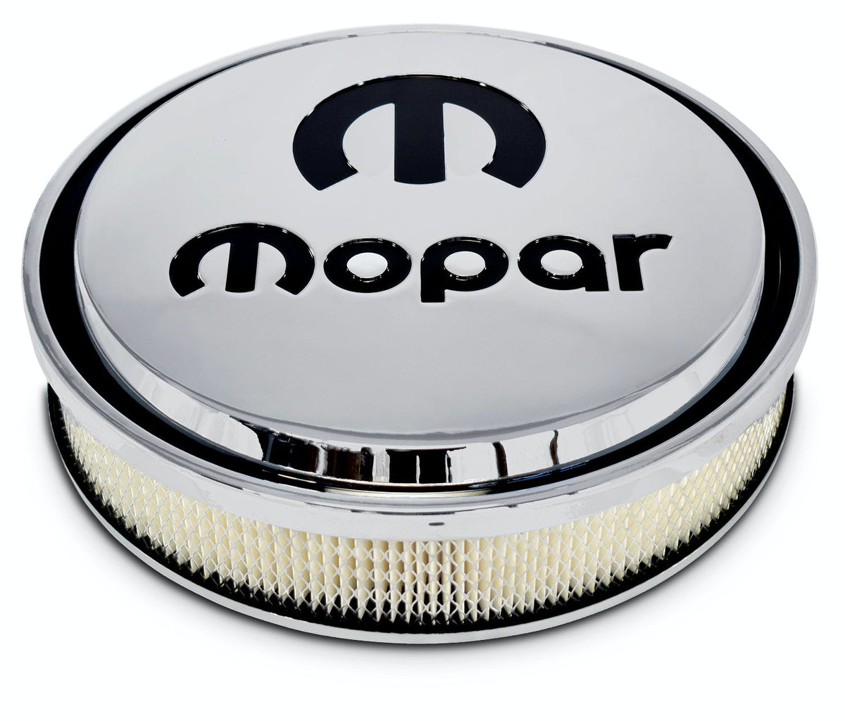 PROFORM 440-833 MOPAR Slant-Edge Air Cleaner Kit Polished; Recessed Black Emblem