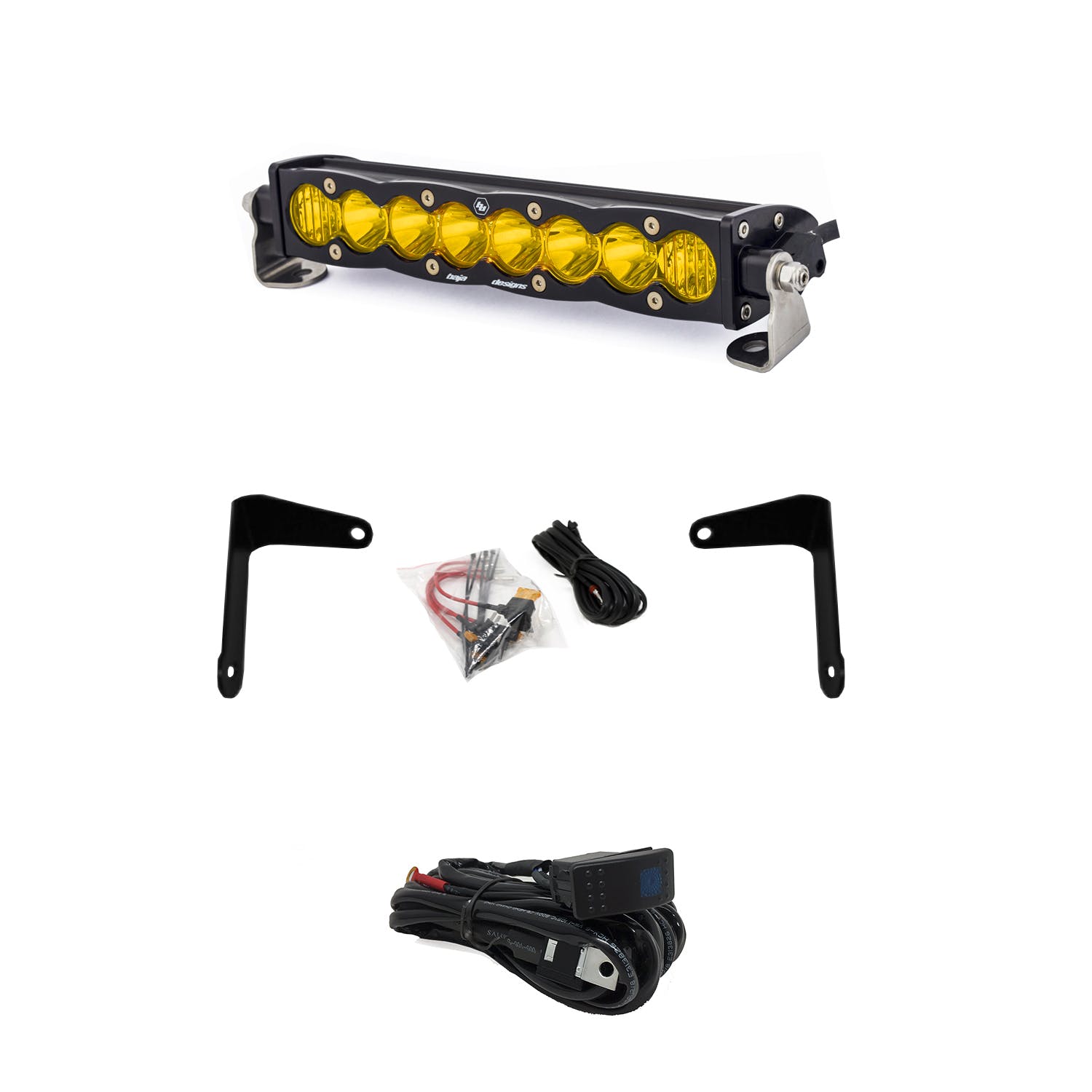 Baja Designs 447038 Can-Am X3 Shock Mount Kit w/10in S8 Light Bar Amber