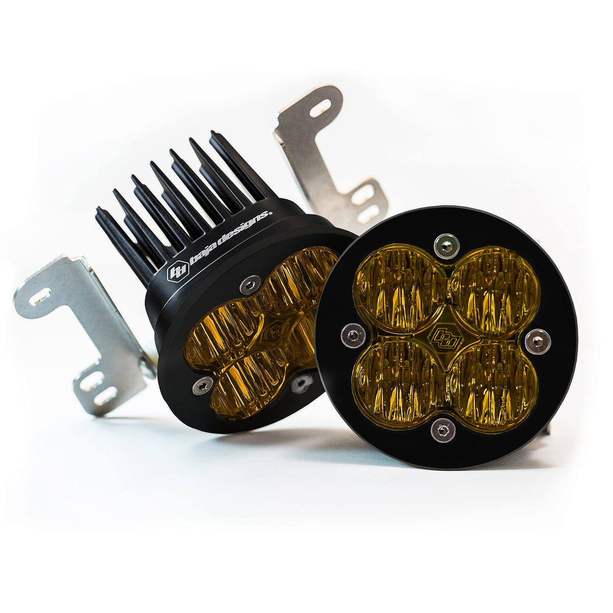 Baja Designs 447721 Fog Lights Squadron-R SAE Amber LED Fog Pocket Kit