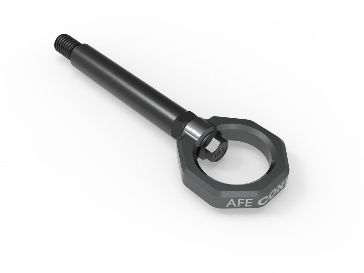aFe POWER Tow Hook aFe CONTROL Front/Rear Tow Hook Gray Add aggressive stylin 450-502004-G