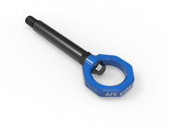 aFe POWER Tow Hook aFe CONTROL Front/Rear Tow Hook Blue Add aggressive stylin 450-502004-L