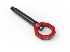 aFe POWER Tow Hook aFe CONTROL Front/Rear Tow Hook Red Add aggressive styling 450-502004-R