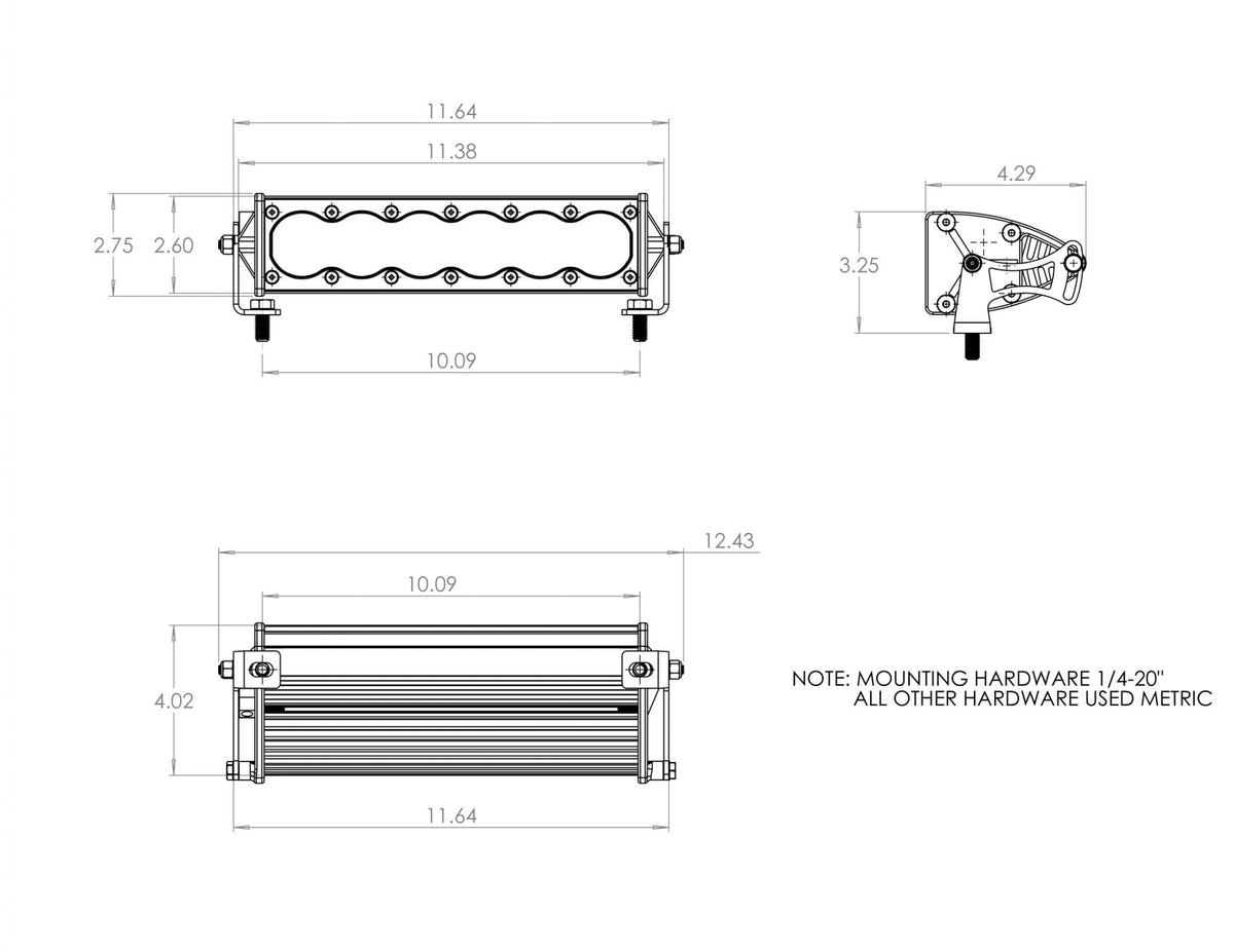 Baja Designs 451003 10 Inch LED Light Bar Driving Combo OnX6