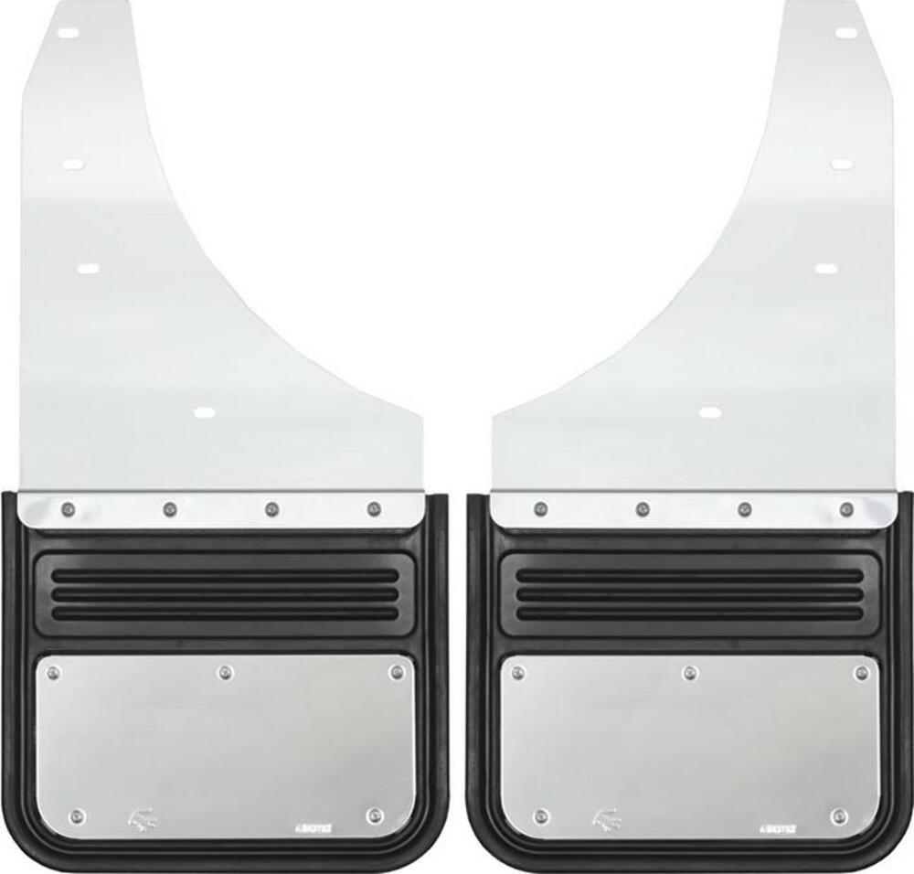 Precision Design 12.5" 2" Offset SS Rear Mud Flaps 751281