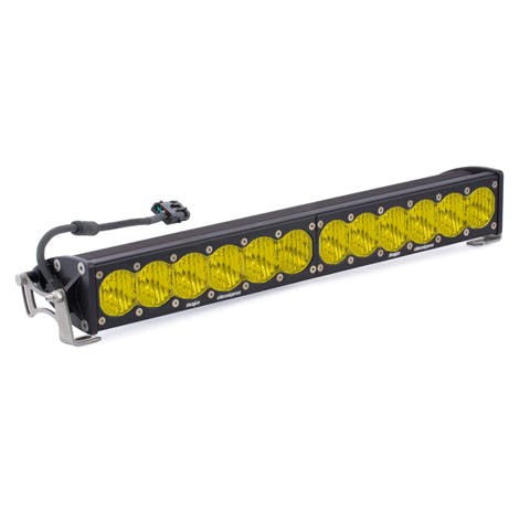 Baja Designs 452014 20 Inch LED Light Bar Single Amber Straight Wide Driving Combo Pattern OnX6