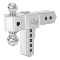 CURT AlumaLite Adjustable Aluminum Hitch with Dual Ball, 6" Drop, 2-1/2" Shank 45385