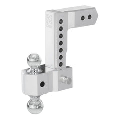 CURT AlumaLite Adjustable Aluminum Hitch with Dual Ball, 8" Drop, 2-1/2" Shank 45386