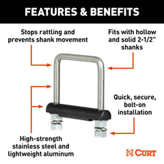 CURT Anti-Rattle Hitch Clamp for 2.5" Receiver 45388