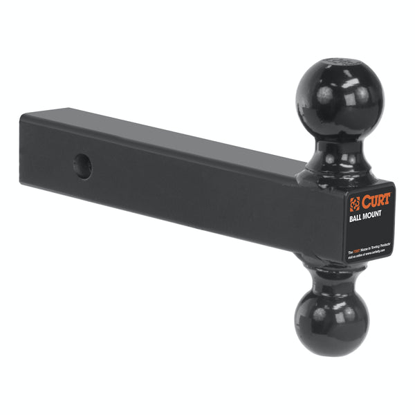 CURT 45660 Multi-Ball Mount (2 Solid Shank, 2 and 2-5/16 Black Balls)