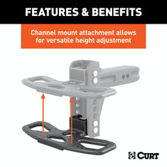 CURT 45909 Adjustable Channel Mount Hitch Step