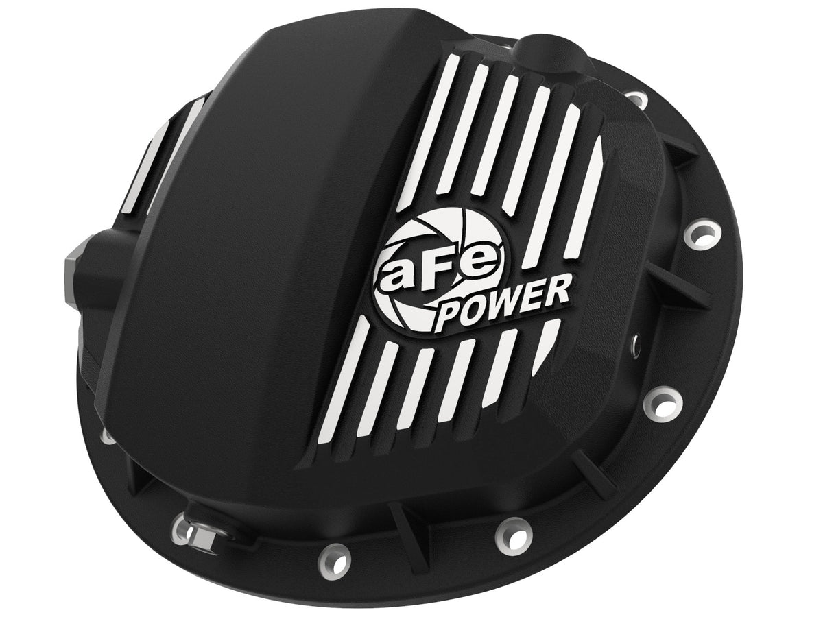 AFE 46-71140B Pro Series Dana 30 Front Differential Cover Black w/ Machined Fins