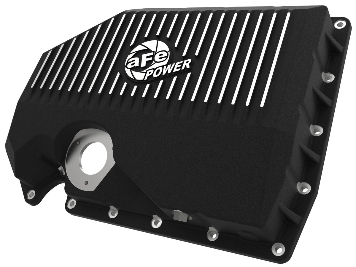 AFE 46-71210B aFe POWER Pro Series Engine Oil Pan Black w/ Machined Fins