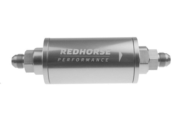 Redhorse Performance 4651-10-5 6in Cylindrical In-Line Race Fuel Filter - 10 AN