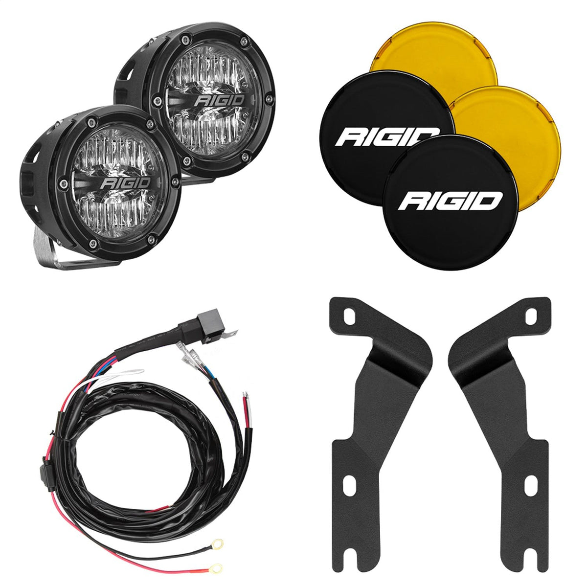 RIGID Industries 46708 A-Pillar Light Kit, Includes 4In 360-Series Drive