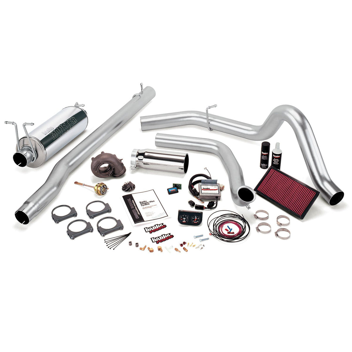 Banks Power 47416 Stinger-Plus System; Single Exh; S/S-Chrome Tip-1999 Ford 7.3L F450/550; Auto