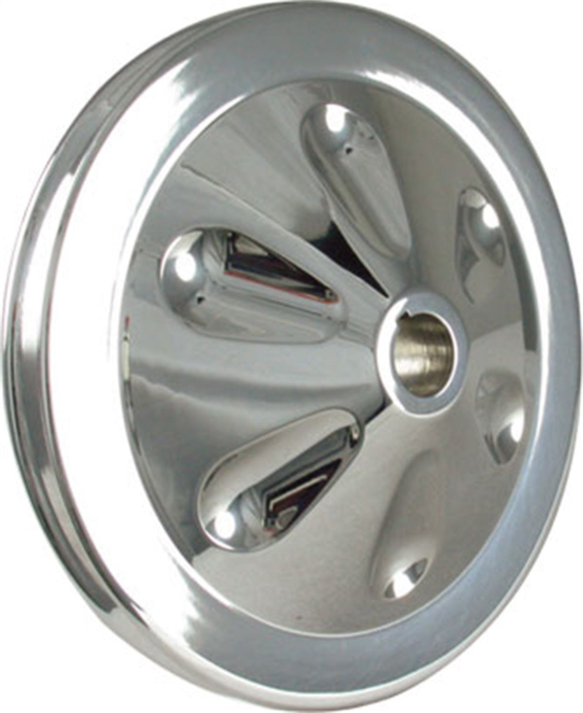 Borgeson Power Steering Pump Pulley 4-5/8in. Diameter Polished 1-Row Keyway 801102