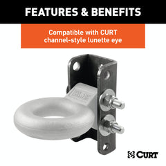 CURT 48610 Adjustable Coupler Channel (3 I.D., 7-1/2 High)