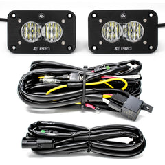Baja Designs 487807 Flush Mount LED Light Pod Kit Wide Cornering Pair S2 Pro