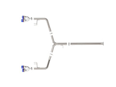 aFe POWER Axle-Back Exhaust Takeda 3 IN to 2-1/2 IN 304 Stainless Steel Axle- 49-37043-L