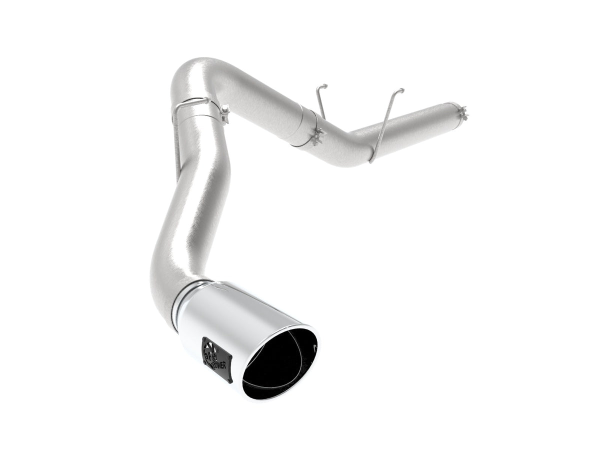 AFE 49-42075-P Large Bore-HD 5 IN 409 Stainless Steel DPF-Back Exhaust System w/Polished Tip