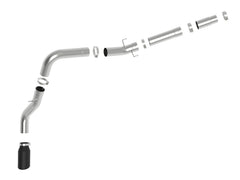AFE 49-42078-B Large Bore-HD 5 IN 409 Stainless Steel DPF-Back Exhaust System w/Black Tip