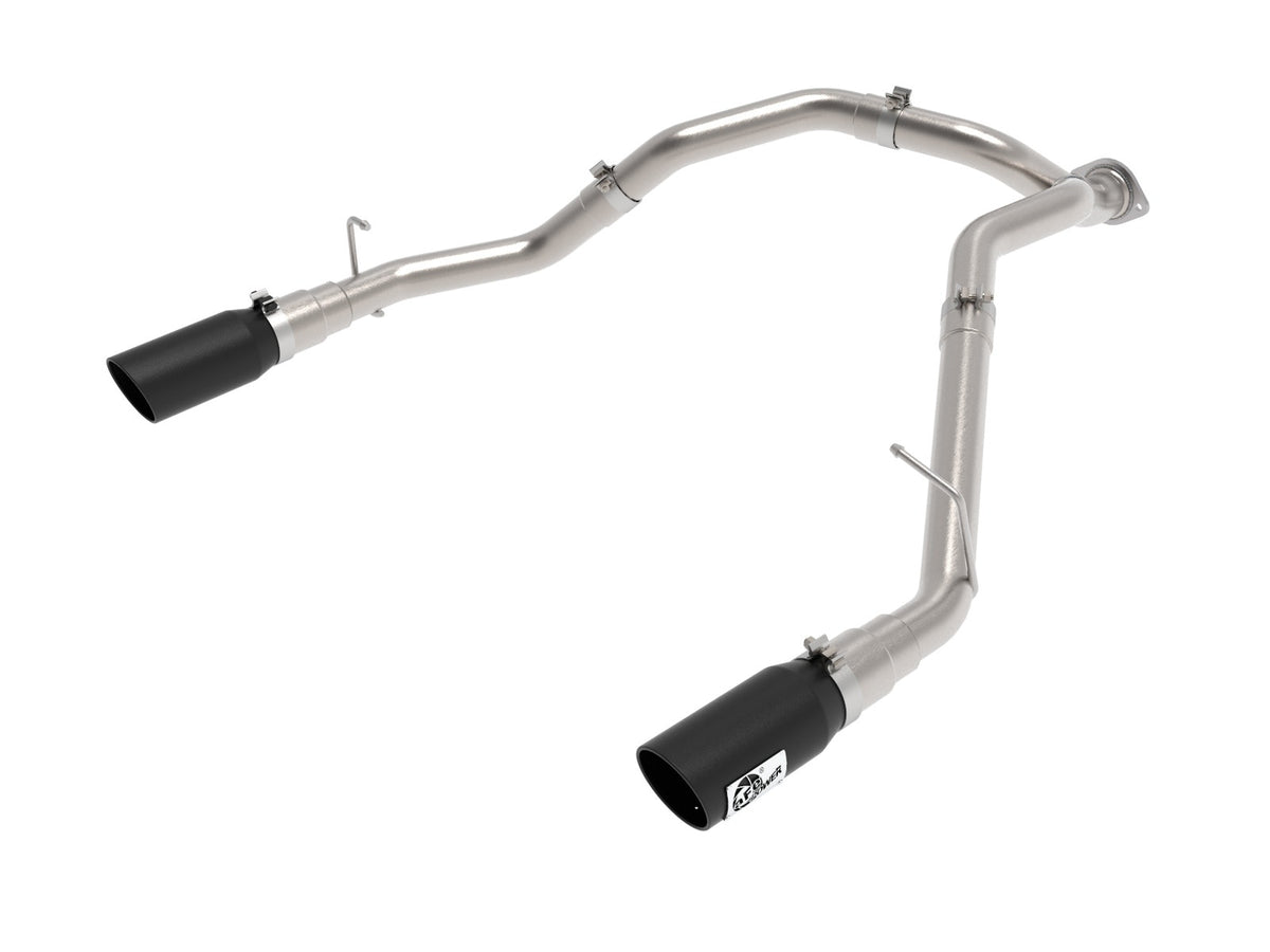 AFE 49-42080-B Large Bore-HD 3 IN 409 Stainless Steel DPF-Back Exhaust System w/Black Tip