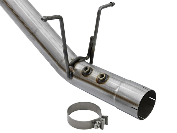 AFE 49-44089-B Rebel XD Series 4in 409 Stainless Steel DPF-Back Exhaust w/Dual Black Tips