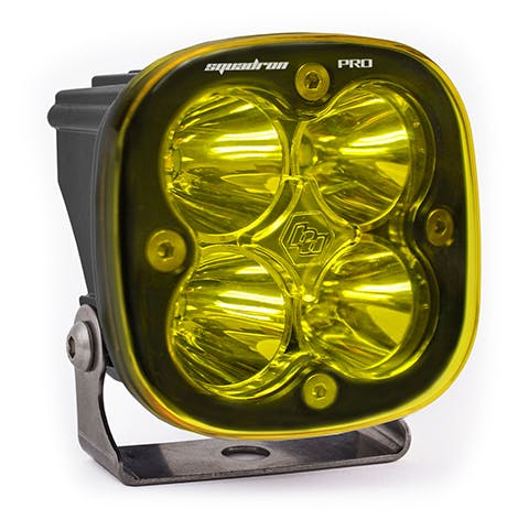 Baja Designs 490011 LED Light Pod Black Amber Lens Spot Pattern Squadron Pro