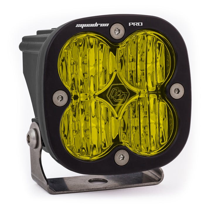 Baja Designs 490015 LED Light Pod Black Amber Lens Wide Cornering Pattern Squadron Pro