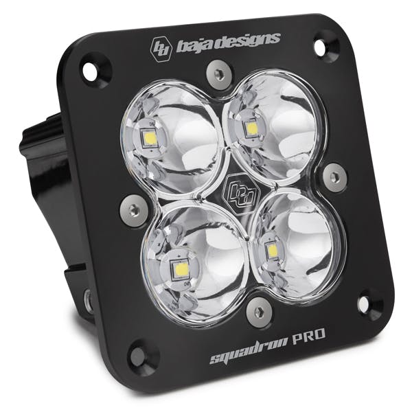 Baja Designs 491001 Flush Mount LED Light Pod Black Clear Lens Spot Pattern Squadron Pro