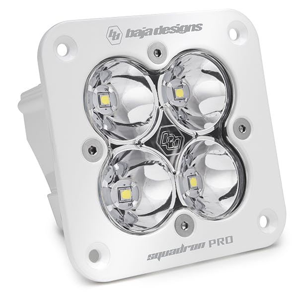 Baja Designs 491001WT Flush Mount LED Light Pod White Clear Lens Spot Pattern Squadron Pro