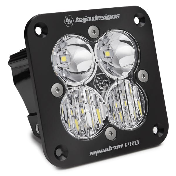 Baja Designs 491003 Flush Mount LED Light Pod Black Clear Lens Driving/Combo Pattern Squadron Pro