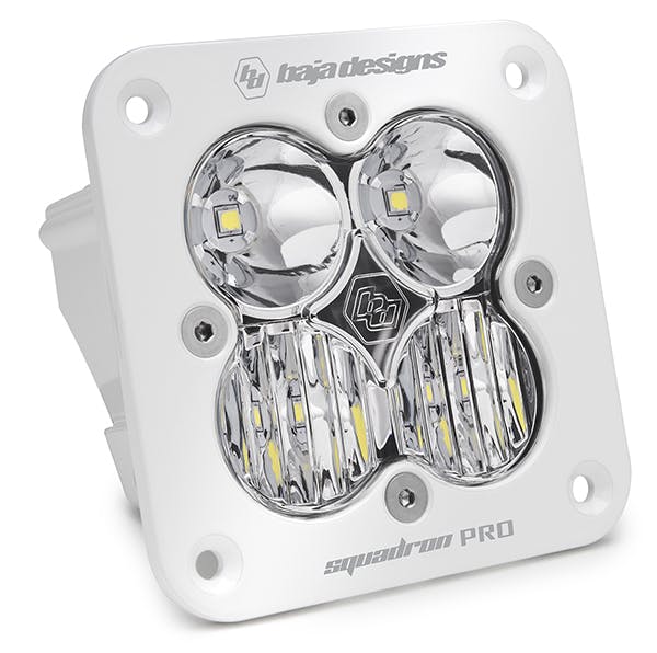 Baja Designs 491003WT Flush Mount LED Light Pod White Clear Lens Driving/Combo Pattern Squadron Pro