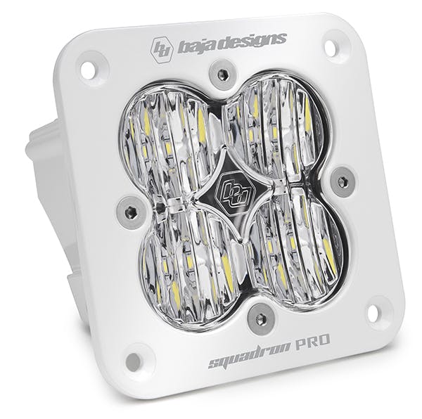 Baja Designs 491005WT Flush Mount LED Light Pod White Clear Lens Wide Cornering Pattern Squadron Pro