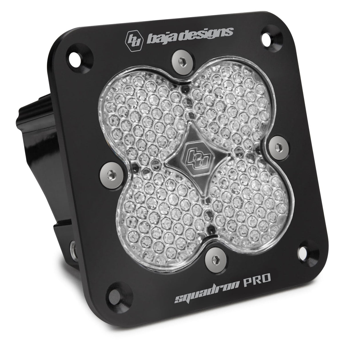 Baja Designs 491006 Flush Mount LED Light Pod Black Clear Lens Work/Scene Pattern Squadron Pro