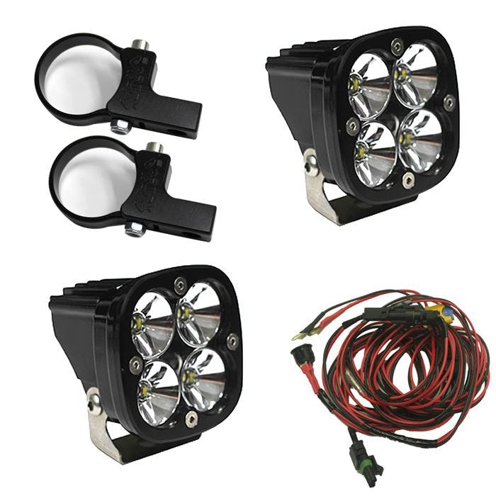 Baja Designs 497105 LED Light Pods Kit W/Horiz Mounts 2.00 Inch Harness Squadron Pro
