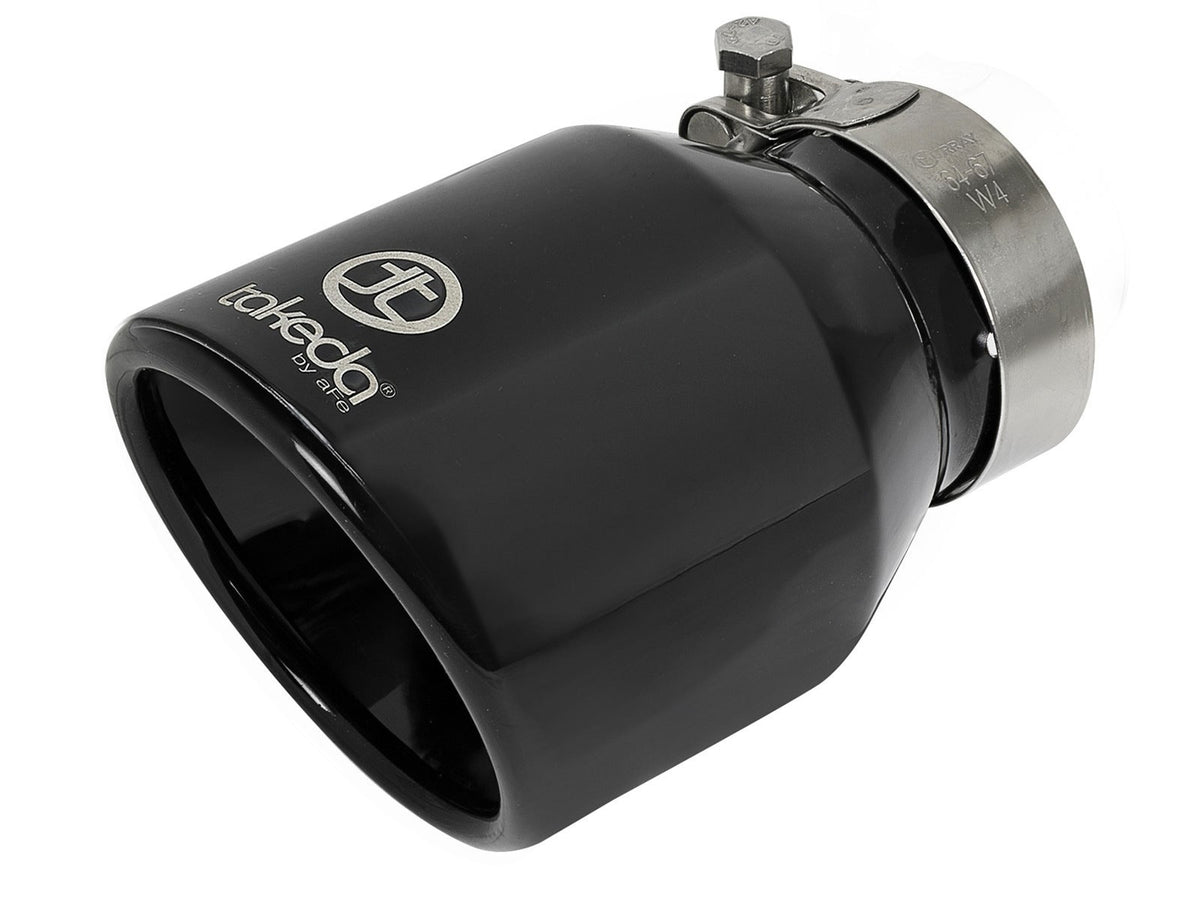 AFE 49T25404-B061 Takeda 304 Stainless Steel Clamp-on Exhaust Tip Black