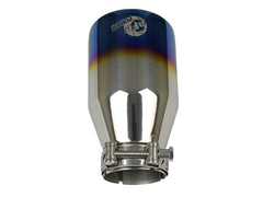 AFE 49T25404-L071 MACH Force-Xp 304 Stainless Steel Clamp-on Exhaust Tip Blue Flame