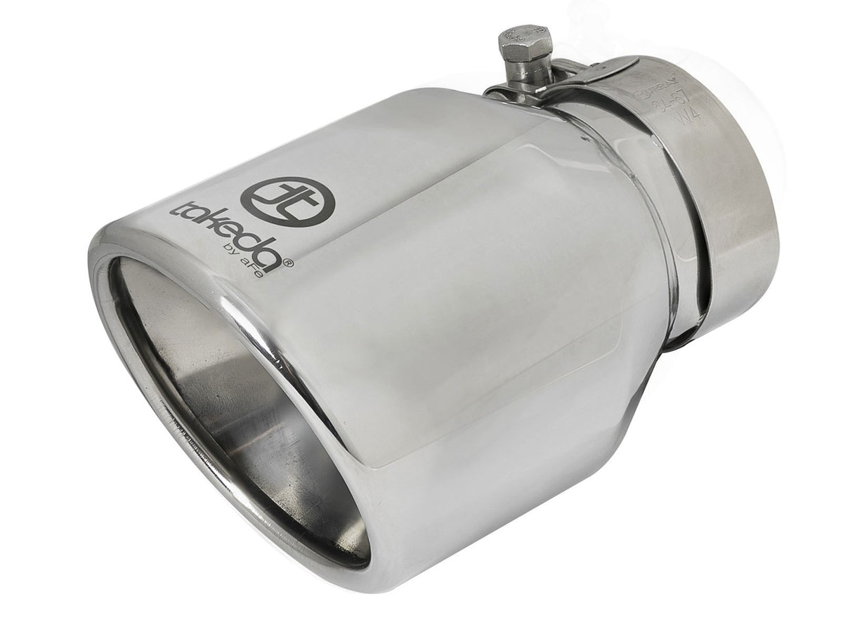 AFE 49T25404-P061 Takeda 304 Stainless Steel Clamp-on Exhaust Tip Polished