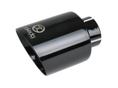 AFE 49T25454-B07 Takeda 409 Stainless Steel Clamp-on Exhaust Tip Black