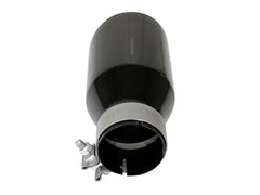 AFE 49T30454-B093 MACH Force-Xp 304 Stainless Steel Clamp-on Exhaust Tip Black