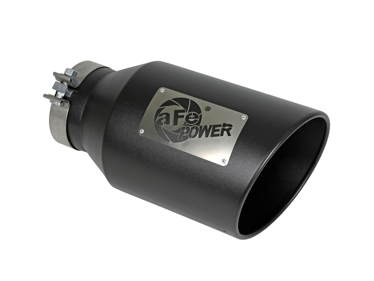 AFE 49T50801-B15 MACH Force-Xp 409 Stainless Steel Clamp-on Exhaust Tip Black