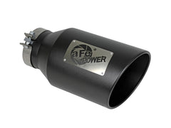 AFE 49T50801-B15 MACH Force-Xp 409 Stainless Steel Clamp-on Exhaust Tip Black